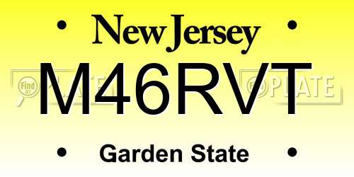 M46RVT New Jersey License Plate