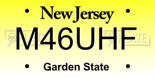 M46UHF New Jersey License Plate