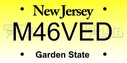 M46VED New Jersey License Plate