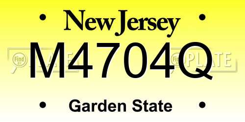 M4704Q New Jersey License Plate