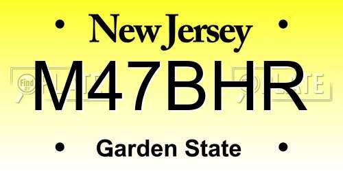 M47BHR New Jersey License Plate