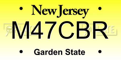 M47CBR New Jersey License Plate