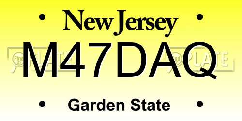 M47DAQ New Jersey License Plate