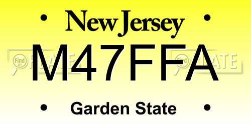 M47FFA New Jersey License Plate