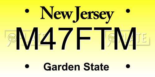 M47FTM New Jersey License Plate