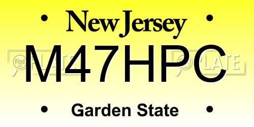 M47HPC New Jersey License Plate