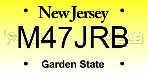 M47JRB New Jersey License Plate