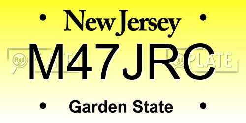 M47JRC New Jersey License Plate