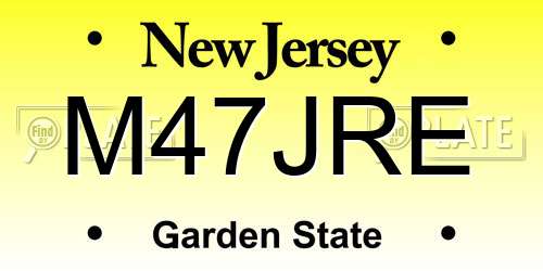 M47JRE New Jersey License Plate