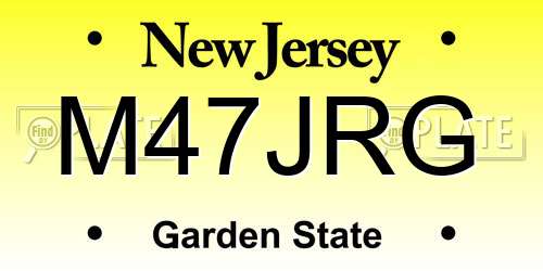 M47JRG New Jersey License Plate