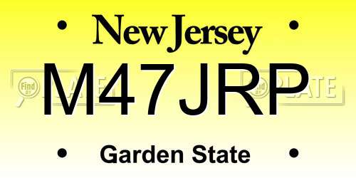 M47JRP New Jersey License Plate
