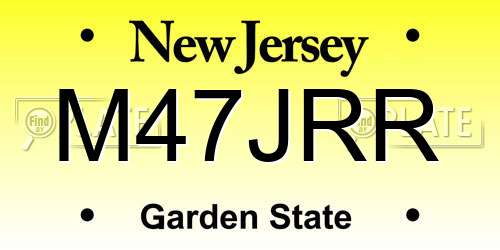M47JRR New Jersey License Plate