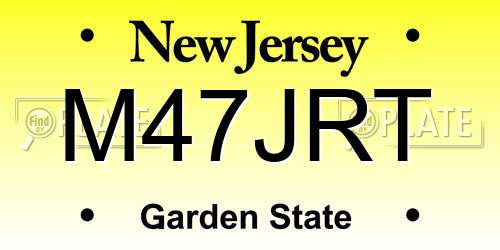 M47JRT New Jersey License Plate