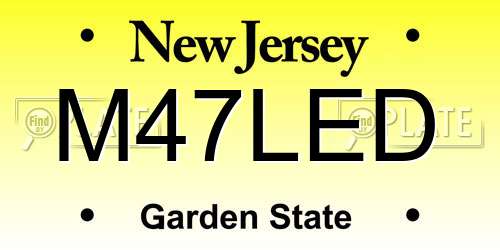 M47LED New Jersey License Plate