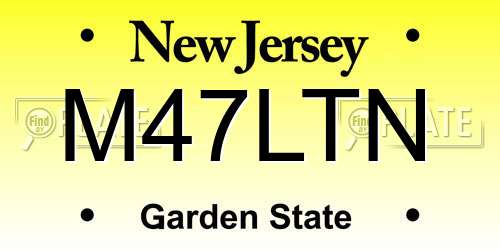 M47LTN New Jersey License Plate