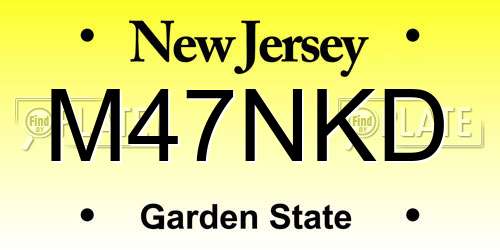 M47NKD New Jersey License Plate