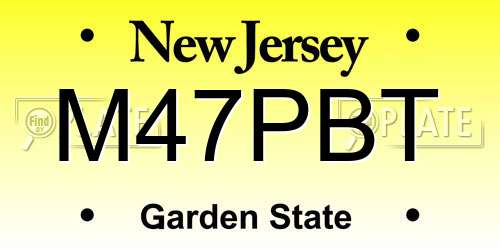 M47PBT New Jersey License Plate