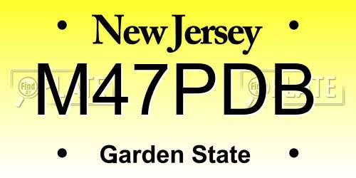 M47PDB New Jersey License Plate