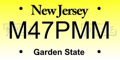 M47PMM New Jersey License Plate