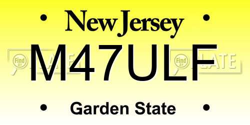 M47ULF New Jersey License Plate