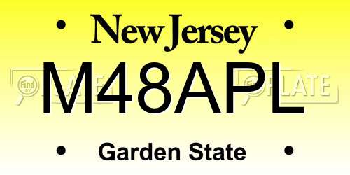 M48APL New Jersey License Plate