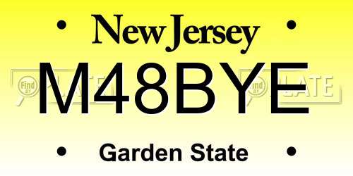 M48BYE New Jersey License Plate