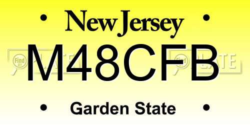 M48CFB New Jersey License Plate
