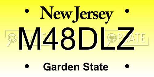 M48DLZ New Jersey License Plate