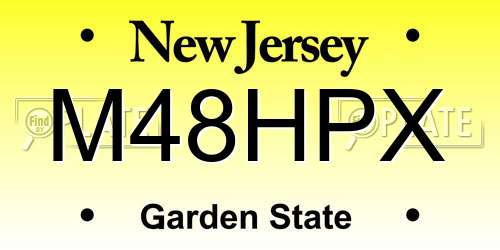 M48HPX New Jersey License Plate