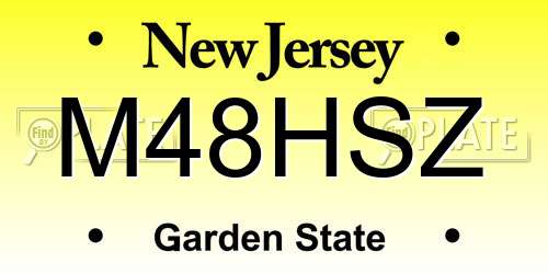 M48HSZ New Jersey License Plate
