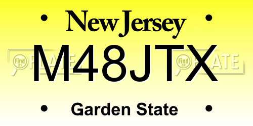 M48JTX New Jersey License Plate