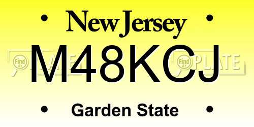M48KCJ New Jersey License Plate