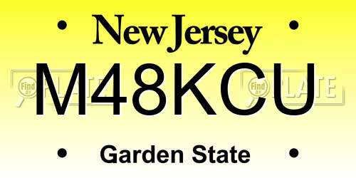 M48KCU New Jersey License Plate