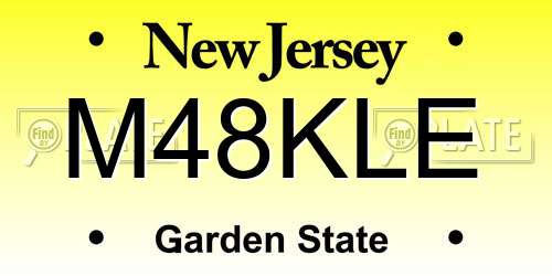 M48KLE New Jersey License Plate
