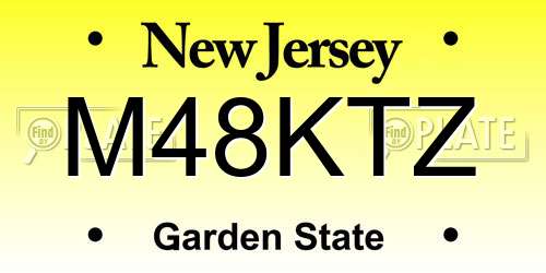 M48KTZ New Jersey License Plate