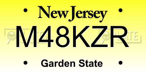 M48KZR New Jersey License Plate
