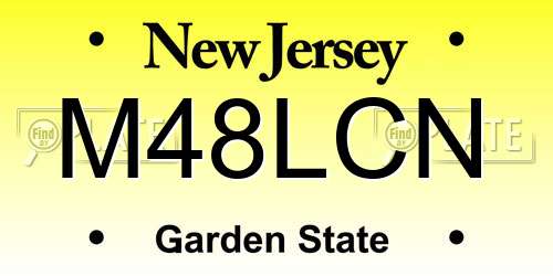 M48LCN New Jersey License Plate