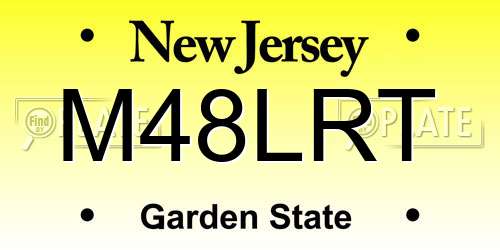 M48LRT New Jersey License Plate