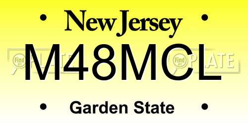M48MCL New Jersey License Plate