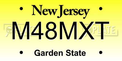 M48MXT New Jersey License Plate