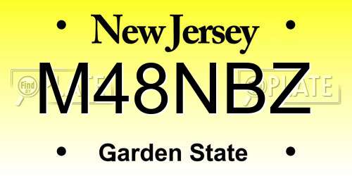 M48NBZ New Jersey License Plate