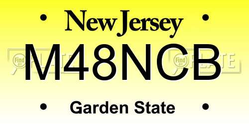 M48NCB New Jersey License Plate