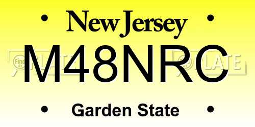 M48NRC New Jersey License Plate