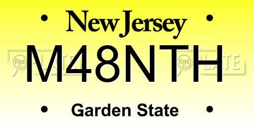 M48NTH New Jersey License Plate