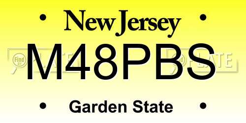 M48PBS New Jersey License Plate