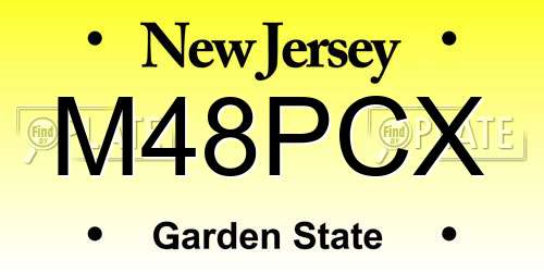 M48PCX New Jersey License Plate