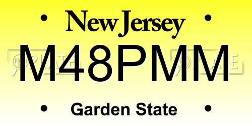 M48PMM New Jersey License Plate