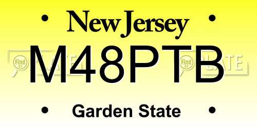 M48PTB New Jersey License Plate