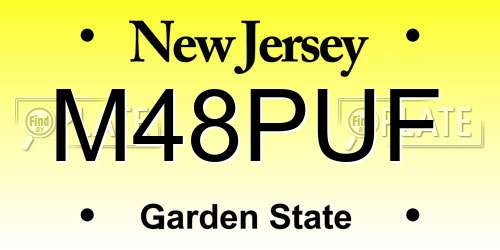 M48PUF New Jersey License Plate