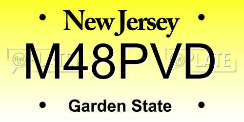 M48PVD New Jersey License Plate